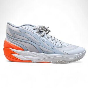 Puma MB.02 Gorange Melo Basketball Shoes Grey Orange 378288-02 Men's sz 11.5 New